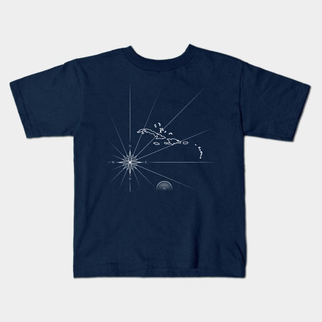 Compass rose Kids T-Shirt by leewarddesign